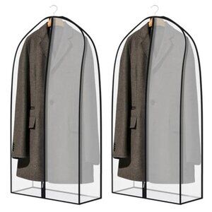 Breathable Garment Bags Leather Coat Suit Dress Hanging Closet Storage Set of 2